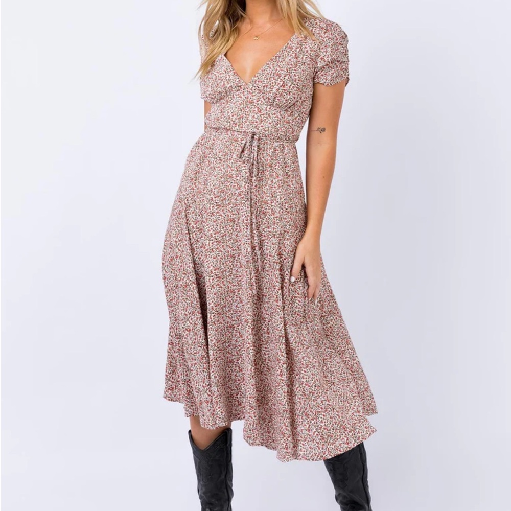 Princess Polly Falleni floral fit and flare dress